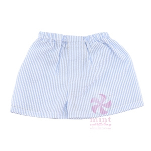 Baby Blue Seersucker Shorts